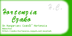 hortenzia czako business card
